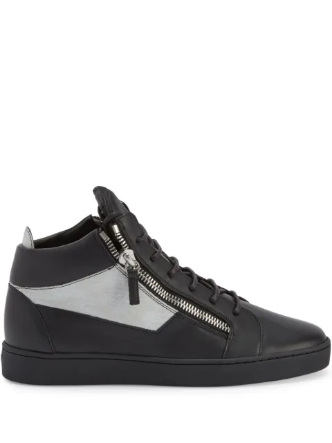 Giuseppe Zanotti Kriss leather mid-top sneakers Black RU10072K30