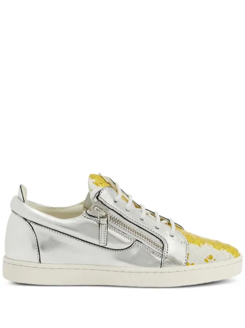 Giuseppe Zanotti Nicki metallic zip-detail sneakers Grey RW10067K19