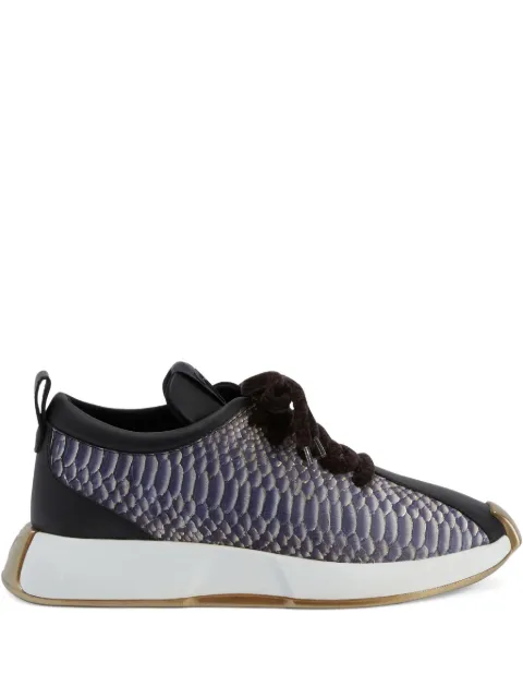 Giuseppe Zanotti snakeskin-print sneakers Black RU10047K06