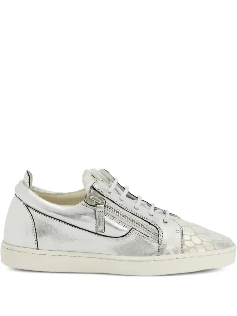 Giuseppe Zanotti Nicki zip-detail leather sneakers Grey RW10067K23