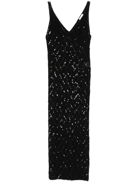 P.A.R.O.S.H. semi-sheer maxi dress Black D722511GRADIENT