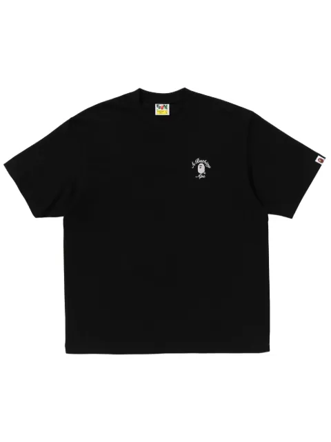 A BATHING APE® logo-embroidered T-shirt Black 001TEL301304M