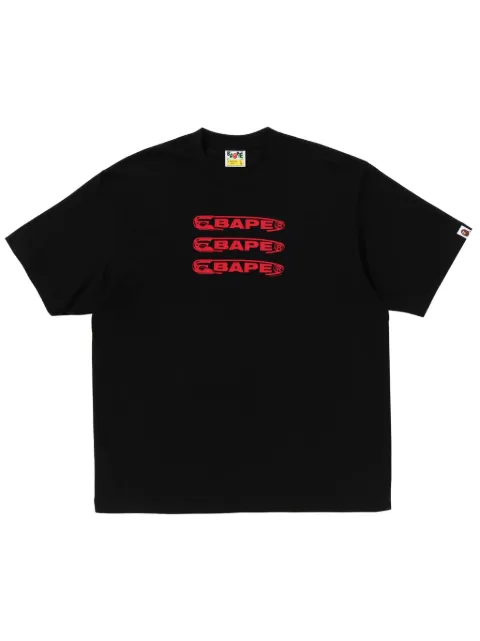 A BATHING APE® logo-print T-shirt Black 001TEL301313M