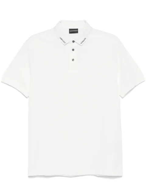 Emporio Armani embroidered-logo polo shirt White EM001081AF104971