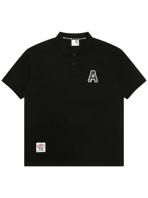 AAPE BY *A BATHING APE® cotton polo shirt Black APO1654XXO