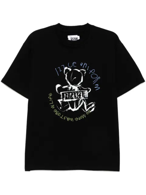izzue graphic-print t-shirt Black N1115S5