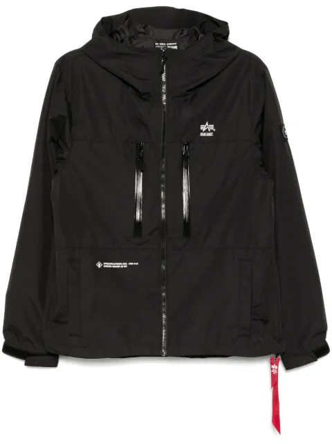 izzue logo-embroidered jacket Black X7104S5