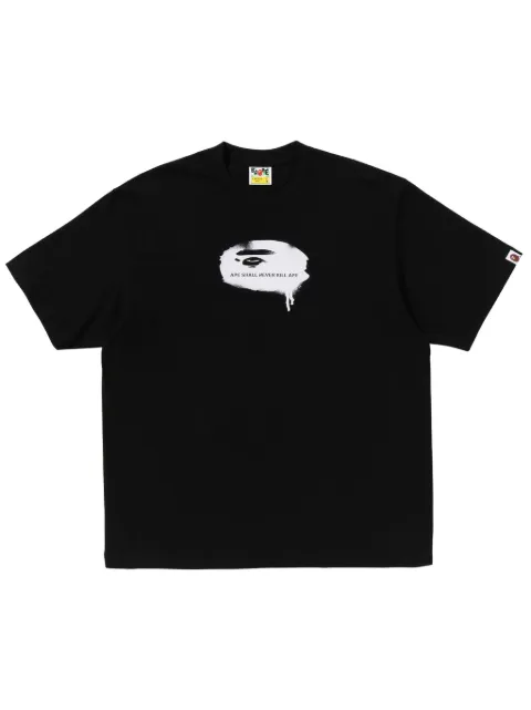A BATHING APE® logo-print T-shirt Black 001TEL301309M