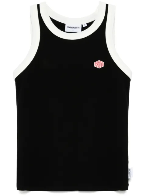 CHOCOOLATE ribbed tank top Black VTL1927XS