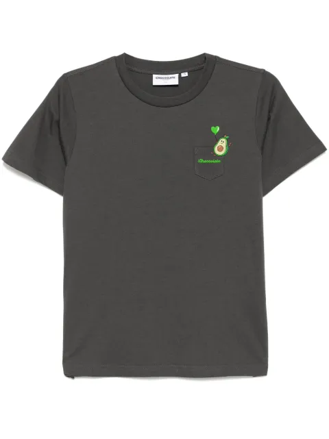 CHOCOOLATE logo-embroidered T-shirt Grey TEL1920XS