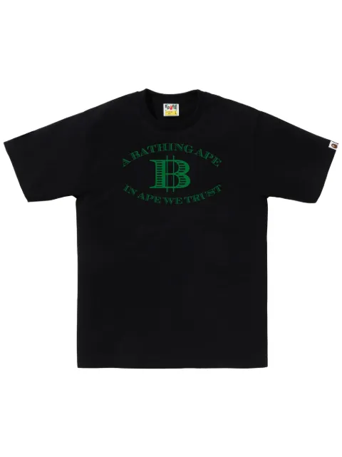 A BATHING APE® logo-print T-shirt Black 001TEL301058M