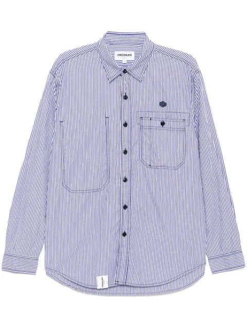 CHOCOOLATE striped shirt Blue STC8412AS