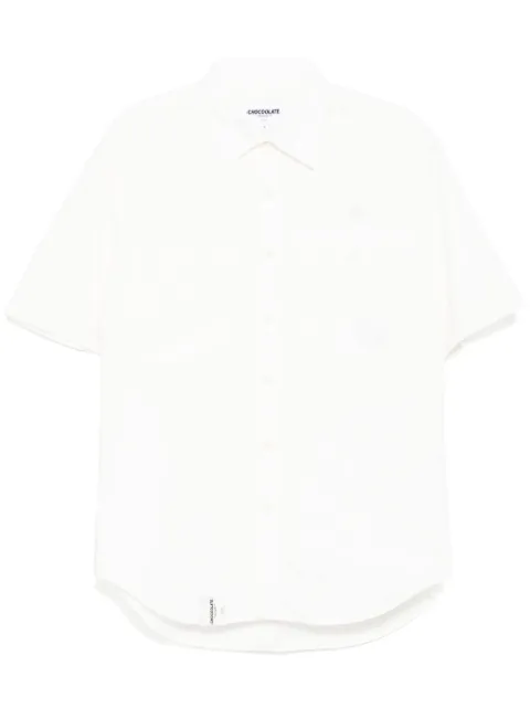 CHOCOOLATE logo-patch shirt White SRC8418XS