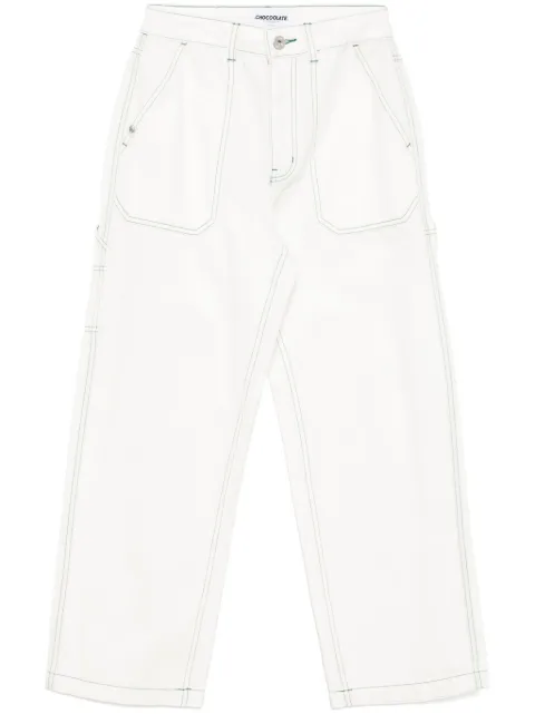 CHOCOOLATE wide-leg work jeans White PTL6725XS