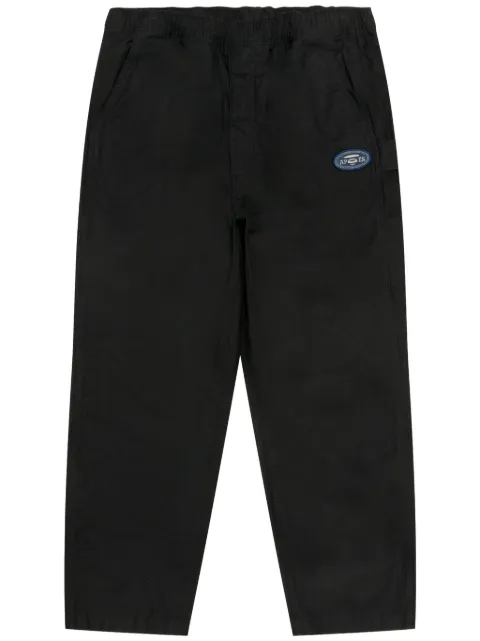 AAPE BY *A BATHING APE® Moonface logo relaxed-fit trousers Black APTB689XXO