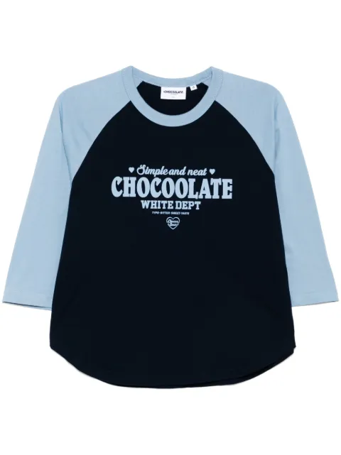 CHOCOOLATE logo-print T-shirt Blue TEL1915XS