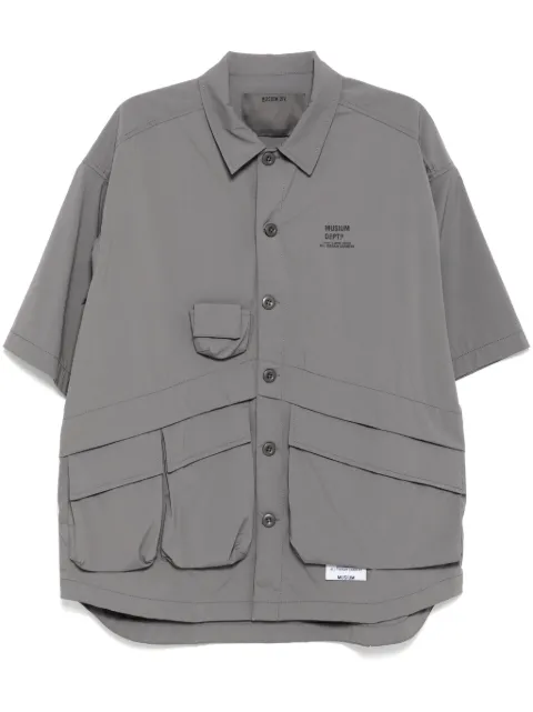 Musium Div. logo-print shirt Grey MMUSRM00710X