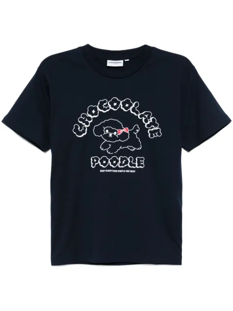 CHOCOOLATE poodle graphic T-shirt Blue TEL1922XS