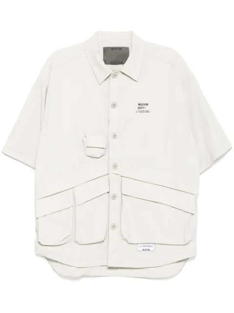 Musium Div. logo-print shirt Grey MMUSRM00710X
