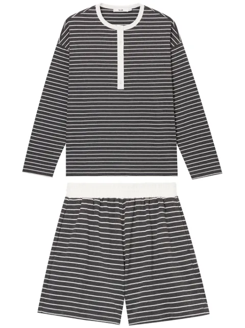 b+ab striped shorts set Grey 5S694AS