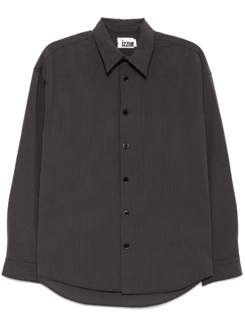 izzue logo-embroidered shirt Grey L8104S5