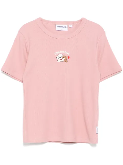 CHOCOOLATE logo-embroidered T-shirt Pink TEL1916XS