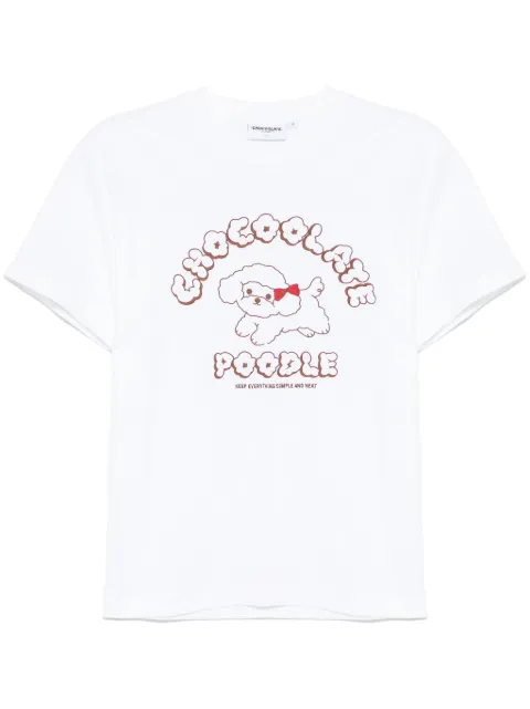 CHOCOOLATE poodle graphic T-shirt White TEL1922XS