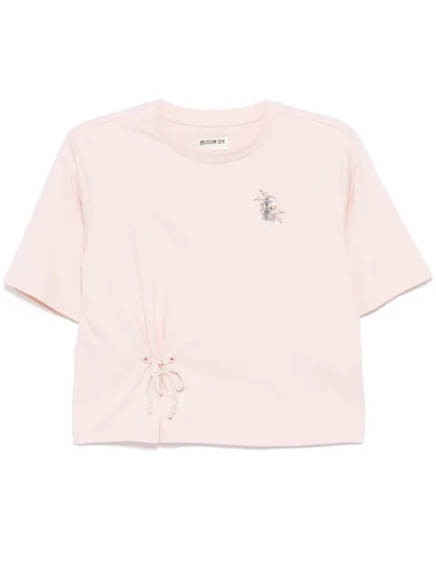Musium Div. logo-embroidered T-shirt Pink MMUTEW00850X