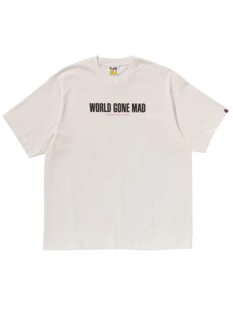 A BATHING APE® logo-print T-shirt Neutrals 001TEL301318M