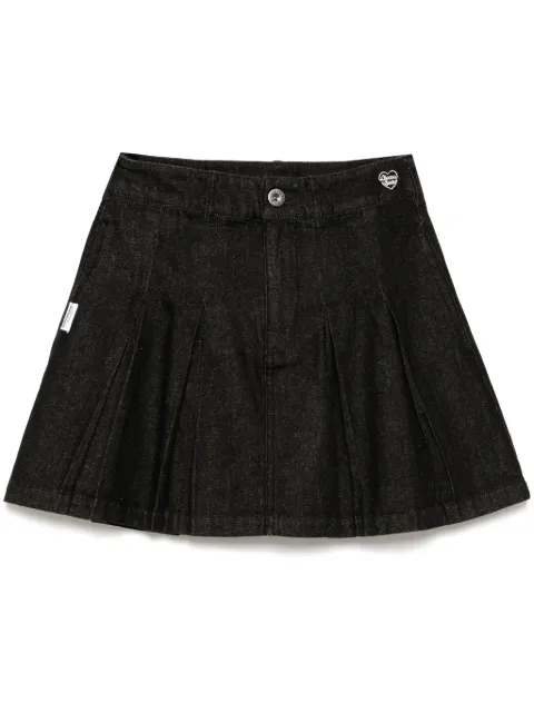 CHOCOOLATE denim pleated skirt Black SKL9575BS