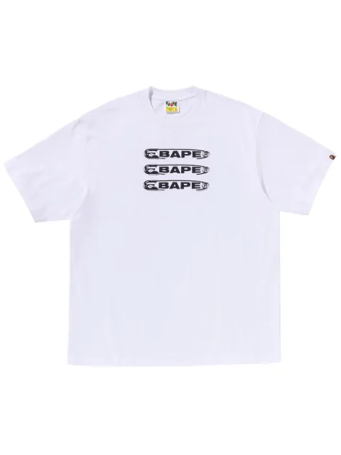 A BATHING APE® logo-print T-shirt White 001TEL301