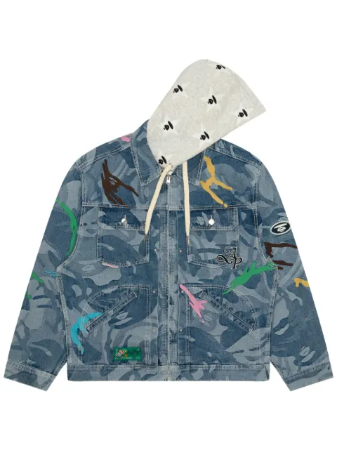 AAPE BY *A BATHING APE® logo jacket Blue ALJ7707XAO