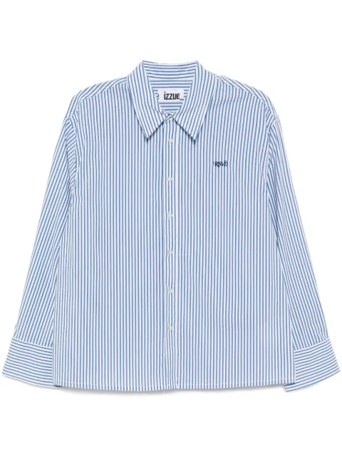 izzue logo-embroidered shirt Blue C8116S5
