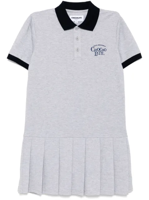 CHOCOOLATE logo-embroidered dress Grey DSL1906XS