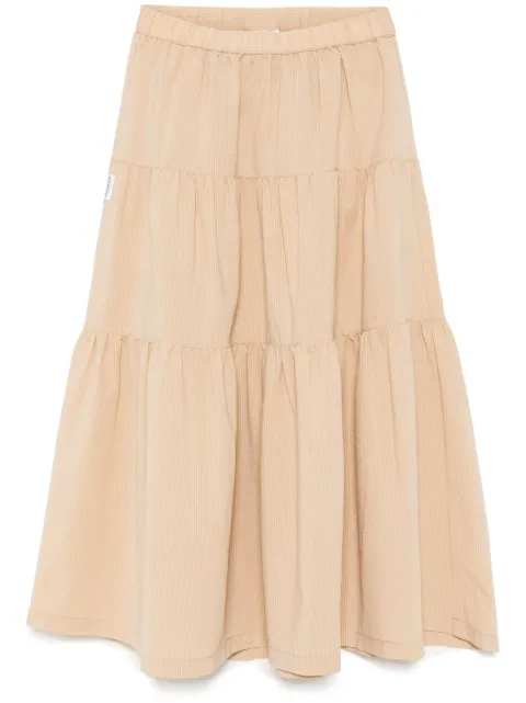 CHOCOOLATE tiered skirt Neutrals SKL9581XS