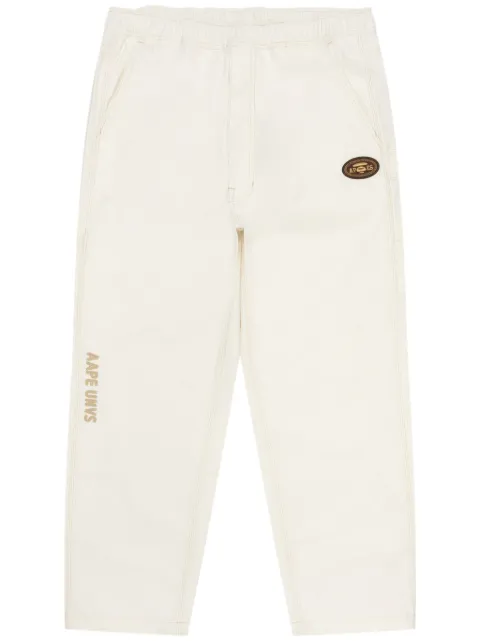 AAPE BY *A BATHING APE® logo-patch trousers Neutrals APTB689XXO