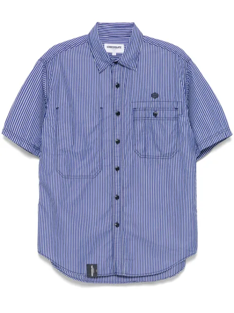 CHOCOOLATE striped shirt Blue SRC8418AS