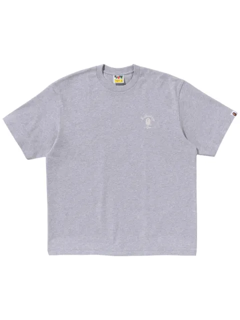 A BATHING APE® logo-embroidered T-shirt Grey 001TEL301304M