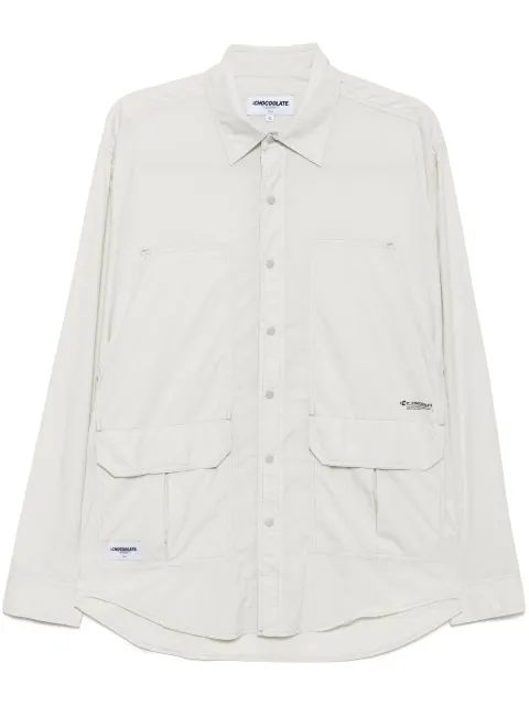 CHOCOOLATE logo-print shirt Neutrals STC8411XS