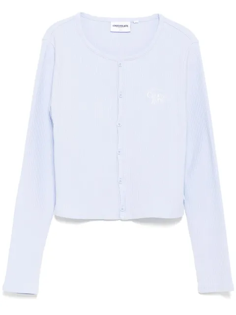 CHOCOOLATE logo-embroidered top Blue TSL1912XS