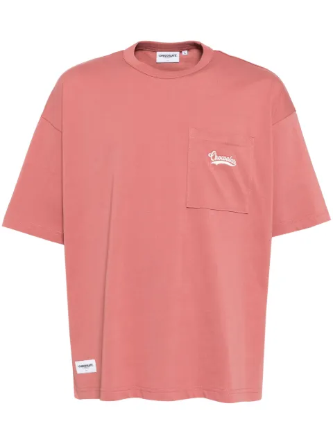 CHOCOOLATE logo-embroidered T-shirt Pink TEC1086XS