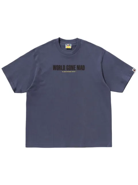 A BATHING APE® logo-print T-shirt Grey 001TEL301318M
