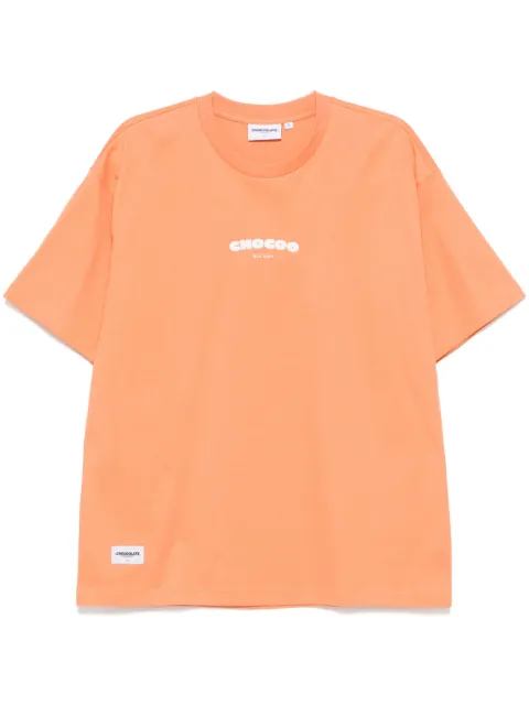 CHOCOOLATE logo-print T-shirt Orange TEC1055XS4