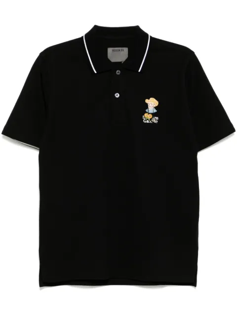 Musium Div. embroidered polo shirt Black MMUPOM00783X