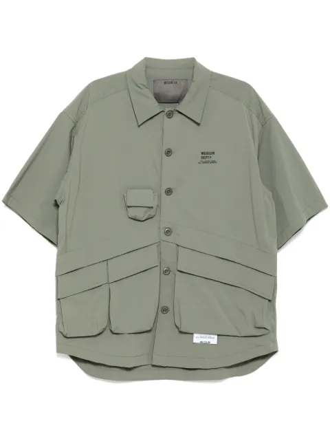 Musium Div. logo-print shirt Grey MMUSRM00710X