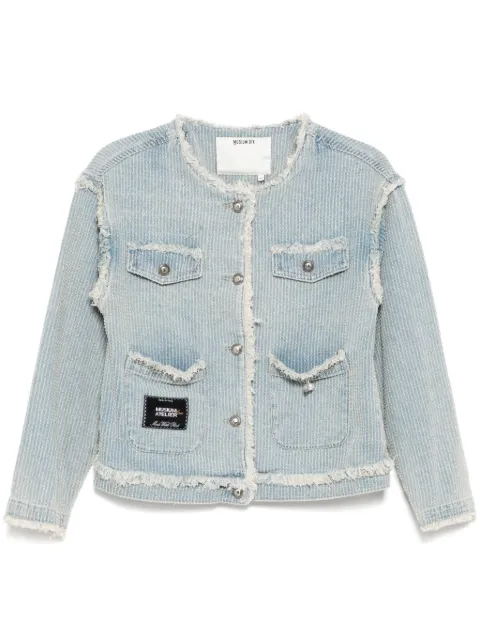 Musium Div. round-neck denim jacket Blue MMULJW00868X