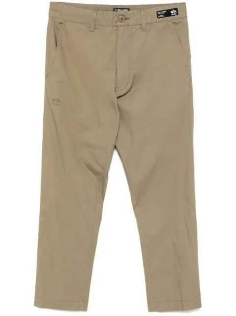 izzue logo-embroidered trousers Neutrals X6126S5