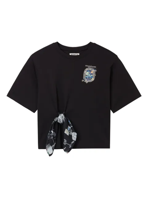Musium Div. logo-embroidered T-shirt Black MMUTEW00845X