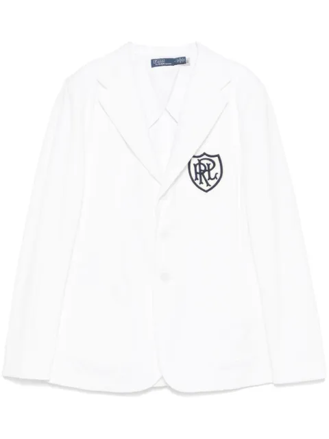 Polo Ralph Lauren logo-patch blazer White 211935622001