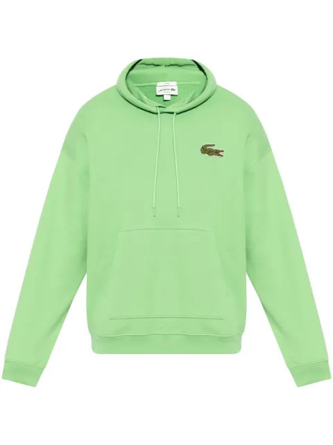 Lacoste logo-appliqué hoodie Green SH2754
